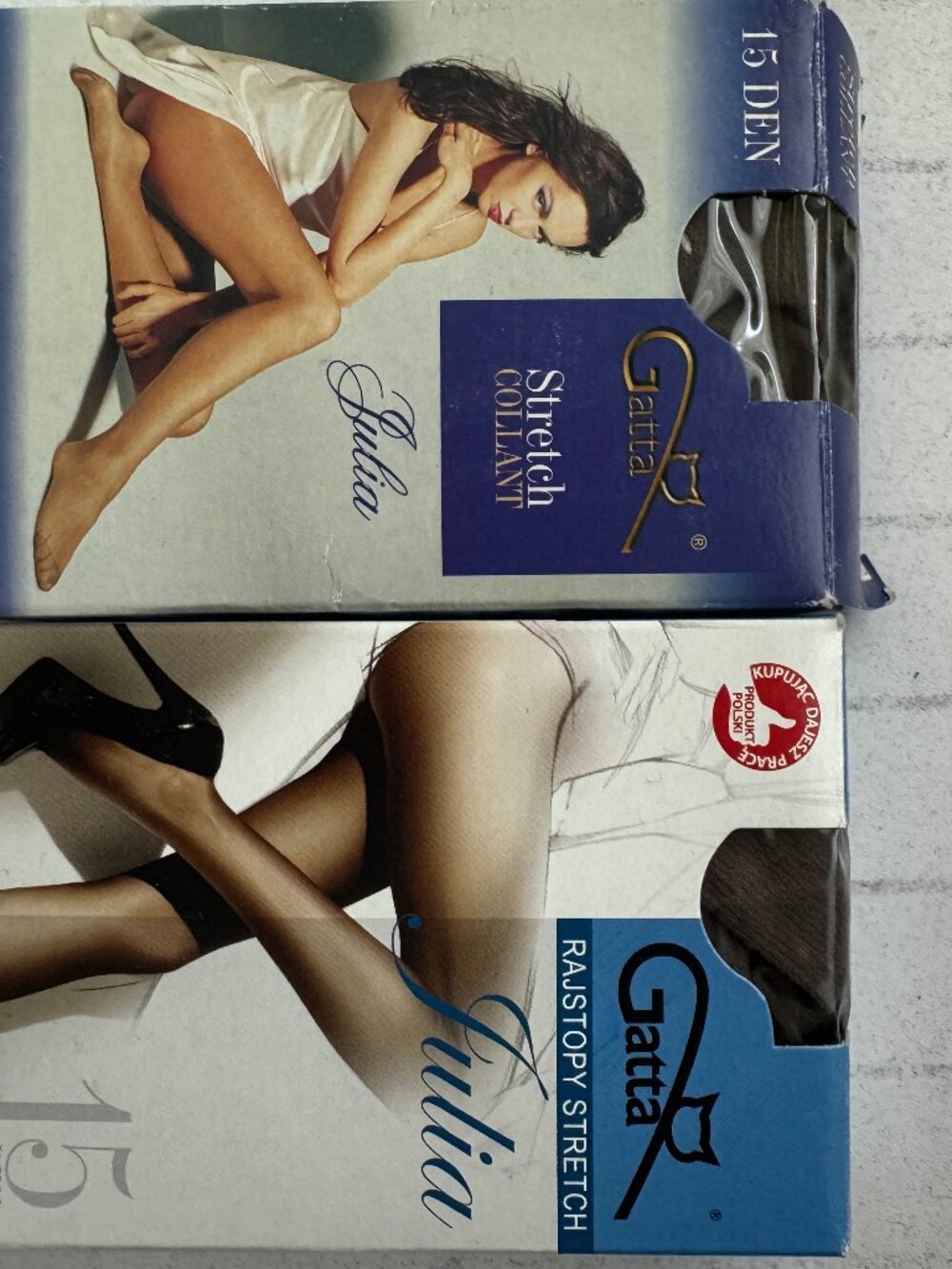 2 X Gatta 15den Classic Women STREATCH COLLANT Tights -OLIVO, CASTOR SIZE 4/L